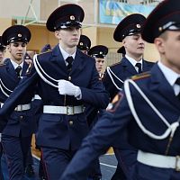 Прошёл традиционный смотр строя и песни