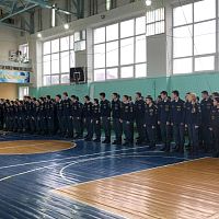 Традиционная линейка с поднятием Государственного флага Российской Федерации и Флага Чувашской Республики